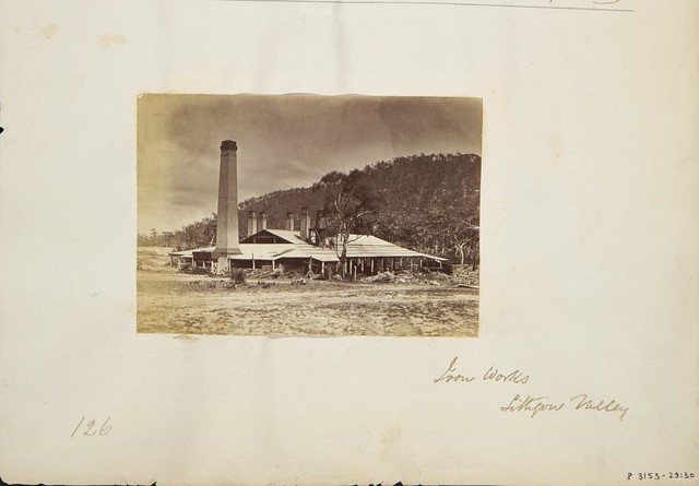 Puddling furnaces and rolling mills at the Esk Bank iron works, 1875-1880