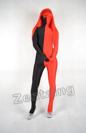 Red And Black Lycra Spandex Full Bodysuit Zentai, www.zenta…