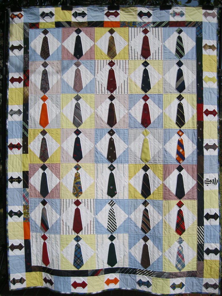 Mike's Neck Tie Quilt - Front 1 | 2012 Christmas gift to my … | Flickr