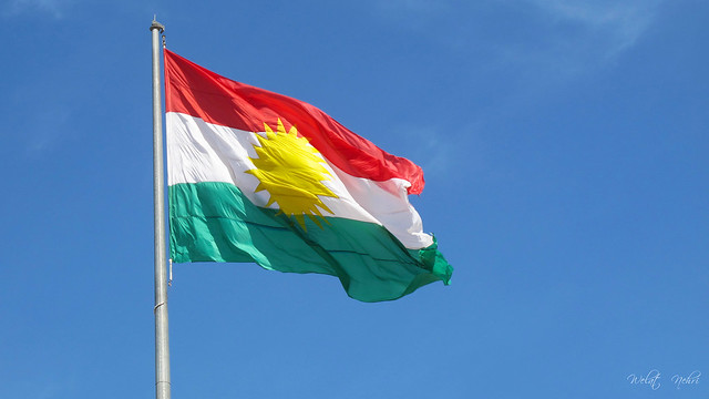 Flag of Kurdistan (Kurdish flag) - Ala Kurdistanê - ئالای کوردستان
