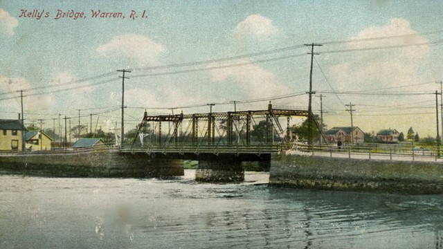 Vintage Postcard - 1906 View - Kelly's Bridge - Warren - Rhode Island