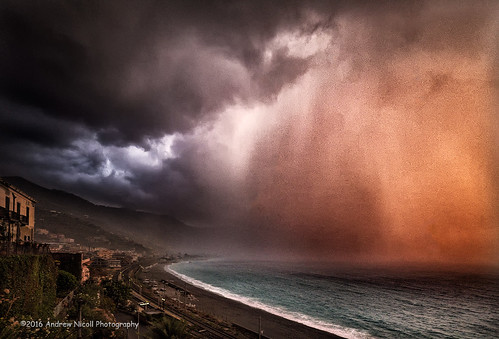 gioiosamarea sicilia italy cloudburst storm downpour sunset