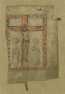 Leaf of a Missal with the Crucifixion and Canon of the Mass, Crucifixion, Walters Manuscript W.757, fol. W.757r | by Walters Art Museum Illuminated Manuscripts