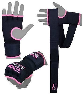 EVO Ladies pink boxing gel MMA Inner Gloves Hand Wraps Body combat martial Arts 