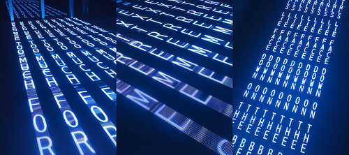 blue light color art museum architecture texas text led artmuseum fortworth tadaoando jennyholzer kinesthetic mamfw lightemittingdiode modernartmuseumoffortworth fortworthculturaldistrict dioramasky andoblue