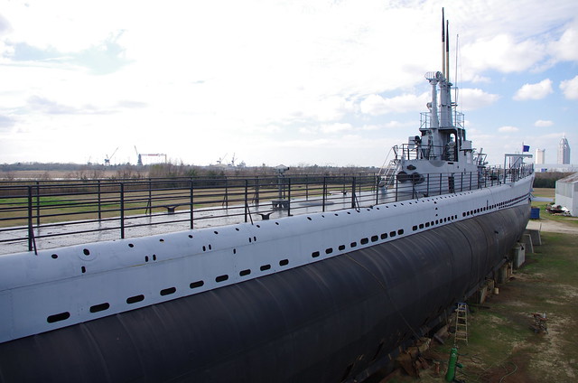 Casing USS Drum (SS-228) Gato-class submarine Mobile Alabama USA