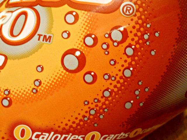 278/366:  Orange Soda Label Bubbles