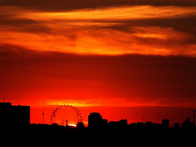 The London Eye at Sunset