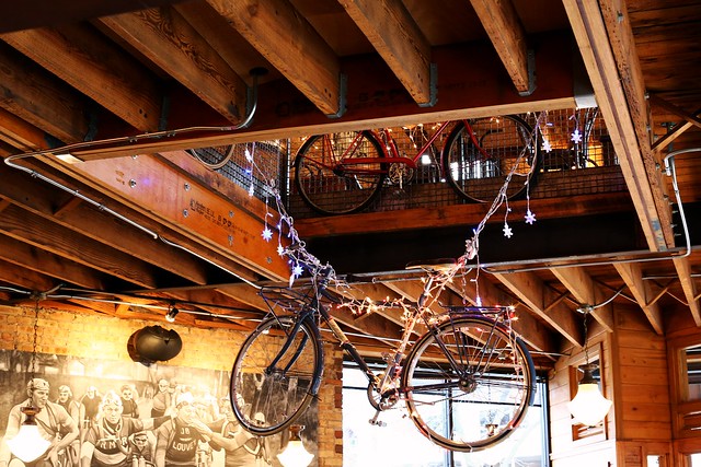 Bike display in Cafe Hollander
