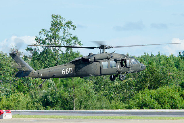 EH-60A Blackhawk departs Florala headed back to Ft. Rucker, AL