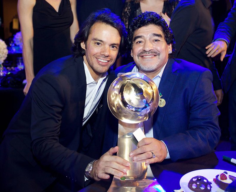 Tommaso Bendoni and Diego Armando Maradona