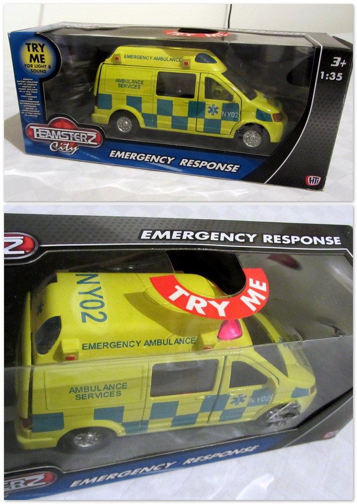 Teamsterz DieCast Ambulance Emergency Response Vehicle Light & Sound Kids Toy 