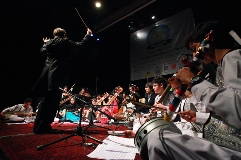 Afghanistan’s youth orchestra strikes positive notes, Kabul: 30 January 2013