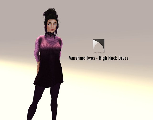 Marshmallwos ~ High Nack Dress ~ Purple