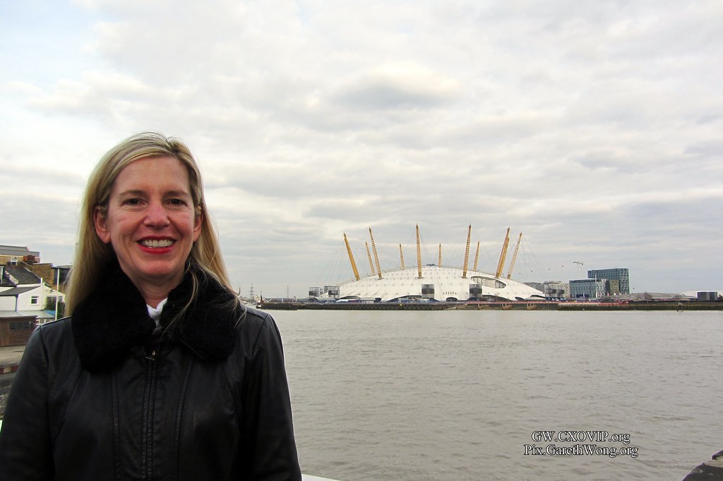 Rebecca Fannin, in front of "The O2", London IMG_2361 by garethwong