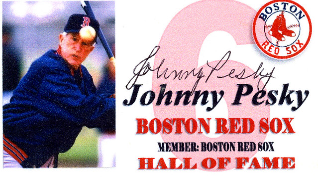 Johnny Pesky Baseball Autograph