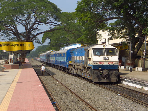 india station indian link express andhra railways palakollu simhadri wdp4 20130119