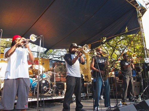 Stooges Brass Band  at Congo Square New World Rhythms Festival 2013. Photo by Melanie Merz.