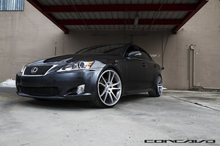 Lexus IS250  on Concavo CW-S5 Matte Grey Machined Face