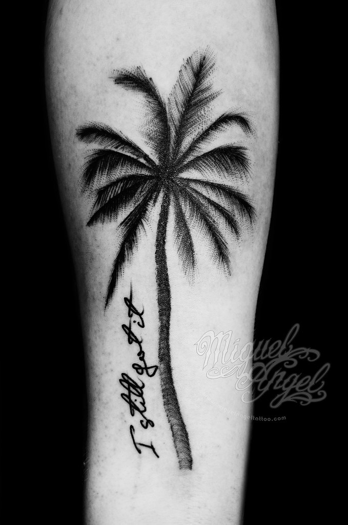 Palm tree tattoo | Miguel Angel Custom Tattoo Artist … | Flickr