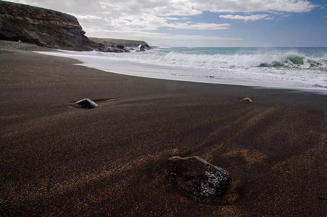 Black sand of Ajuy, Fuerteventura, Canary Islands