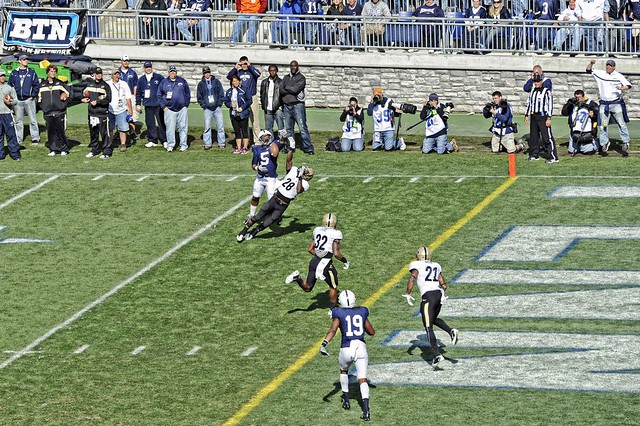 A tipped interception in the Penn State vs. Purdue football game