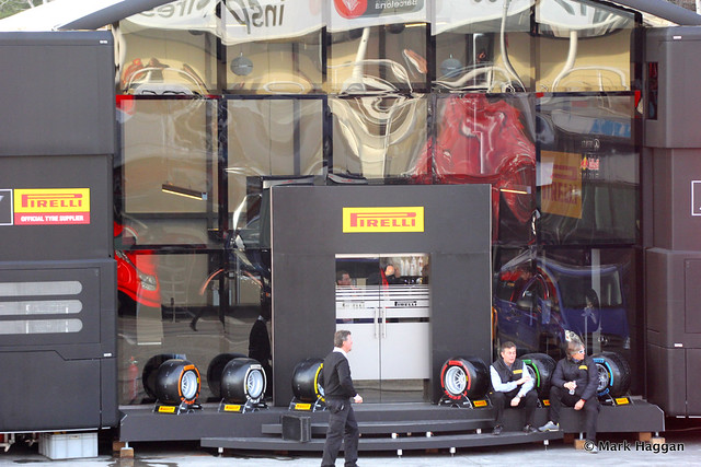 The Pirelli centre at Formula One Winter Testing, 3rd March 2013