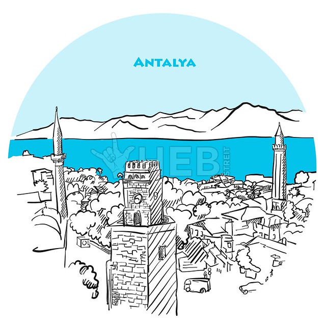 Antalya two toned drawing