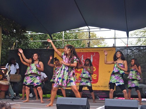 Culu Children's Traditional African Dance at Congo Square New  World Rhythms 2013. Photo by Melanie Merz.