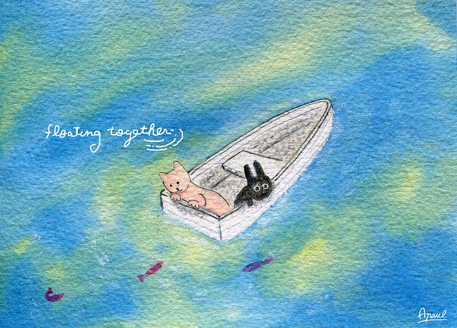 Floating together
