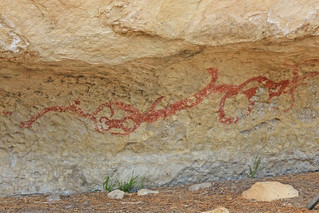 ancient rock drawings, Takiroa Rock Art Site, Waitaki District, Canterbury, New Zealand 5 | by Alan Cressler