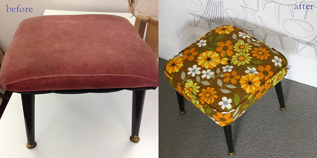 Sherborne Footstool Before and After