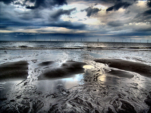 sea beach sand northsea eastcoast skegness windturbines ingoldmells