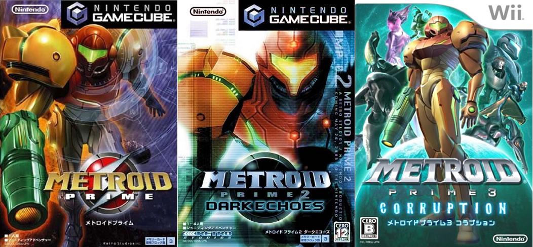 Обложки игр серии Metroid