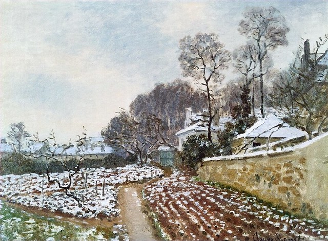 1873 Claude Monet Thaw in Argenteuil(private collection)(55 x 73 cm)
