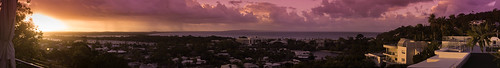 landscape noosaheads ocean queensland sea sunset australia panorama water