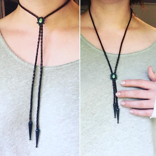 Bolo Tie Choker - The only western tradition that works well with a classic 90s trend  . . . . . #vintage #vintagestyle #bolotie #choker #chokernecklace #western #90strend #90s #90sstyle #throwback #retro #retrofashion #90sfashion #retrostyle #bolotiechok | by photobackupraw