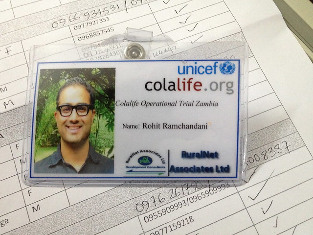 All of our field staff/data collectors wear IDs when working in the communities