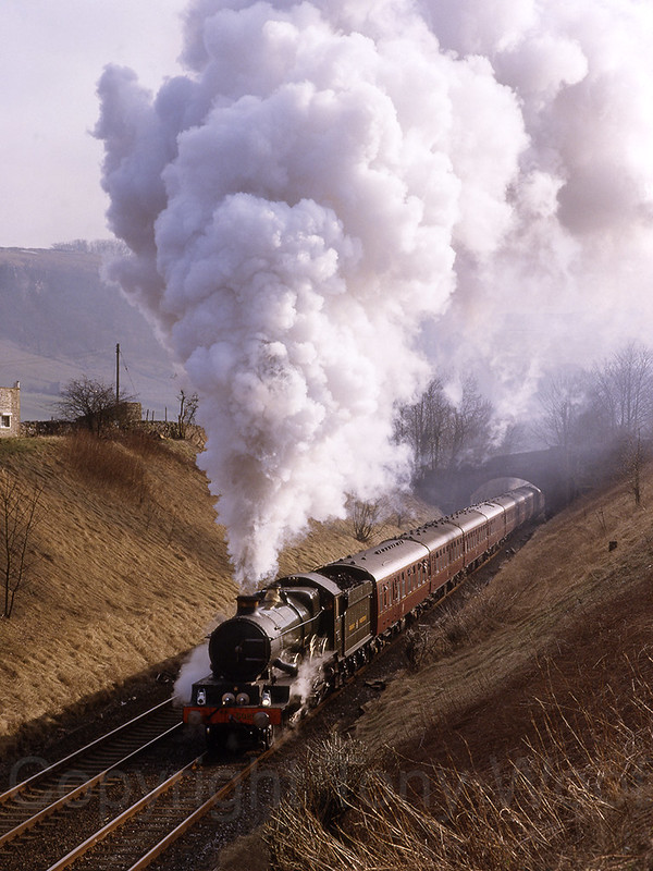12th February 1994
GWR Castle Class No 5029 Nunney Castle heading north at Stainforth on the Settle & Carlisle.
