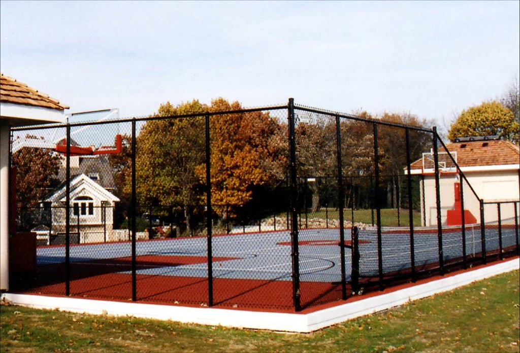 Residential Tennis Court Post tension concrete court with … Flickr