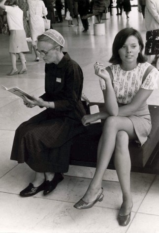 Two Women with Contrasting Dress, Mennonite World Conference, 1967