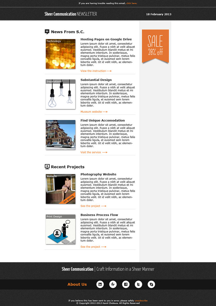 Download Newsletter_ver1_orange | Email Newsletter mockup | Flickr