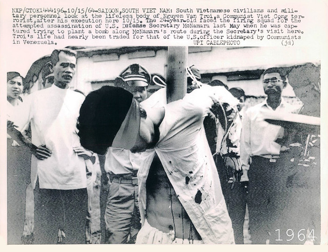 Lifeless Communist Executed Nguyen Van Troi Vietnam War 1964 - UPI Wire Photo