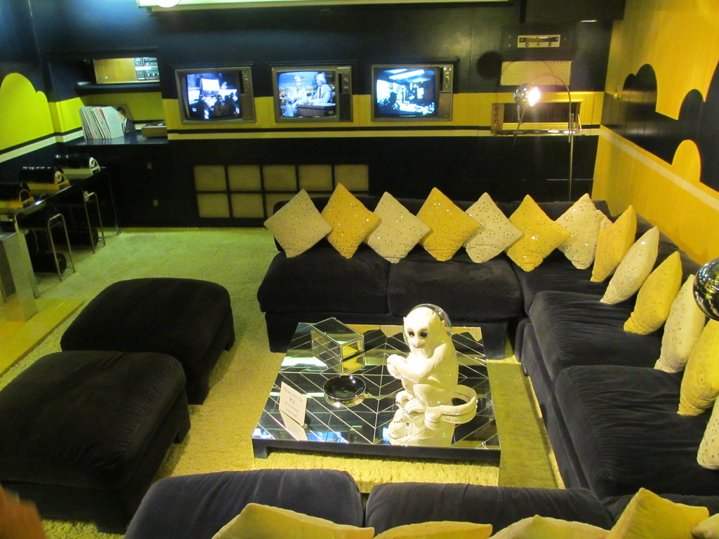The TV Room at Elvis Presley's Graceland in Memphis