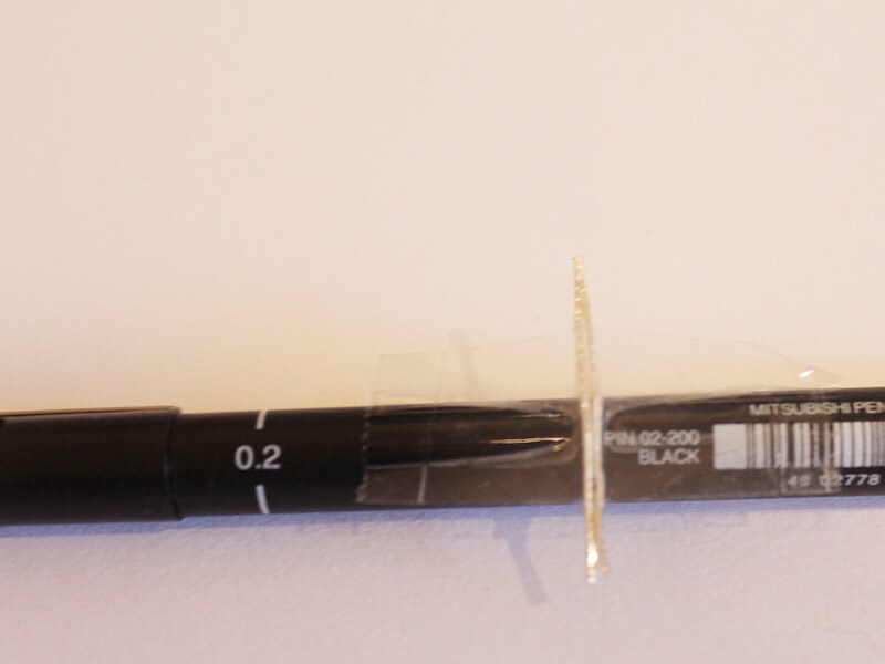 wire taped to pen