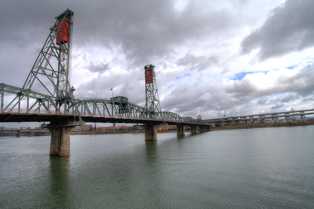 Hawthorne Lift Bridge, Portland OR - HDR