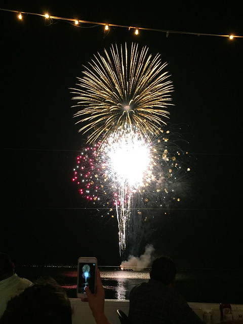 Fireworks at Louie's Backyard on South Padre Island