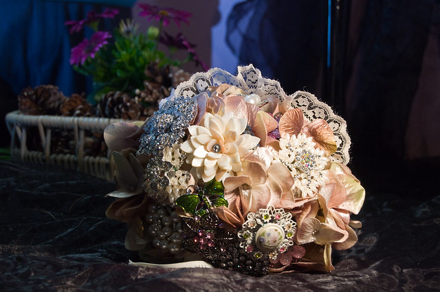 Bridal Bouquet on  Dark Material