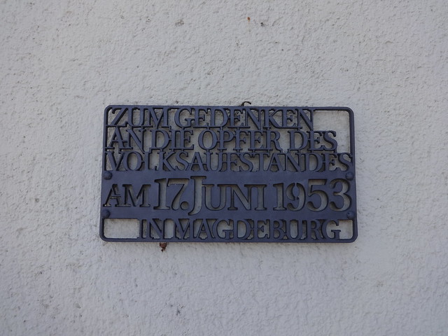 Magdeburg Gedenktafel Opfer Volksaufstand 17. Juni 1953 Halberstädter Straße 2 in 39112 Sudenburg