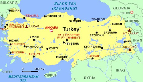 Map of Turkey, Undated